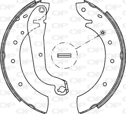 Open Parts BSA2172.00 - Комплект спирачна челюст vvparts.bg