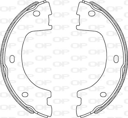 Open Parts BSA2244.00 - Комплект спирачна челюст vvparts.bg