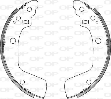 Open Parts BSA2246.00 - Комплект спирачна челюст vvparts.bg
