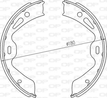 Open Parts BSA2259.00 - Комплект спирачна челюст vvparts.bg