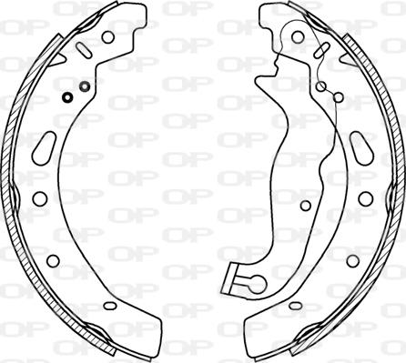 Open Parts BSA2257.00 - Комплект спирачна челюст vvparts.bg