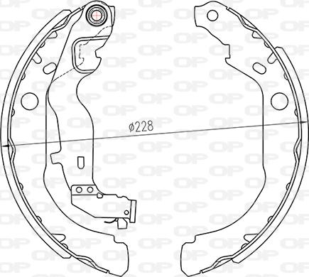 Open Parts BSA2264.00 - Комплект спирачна челюст vvparts.bg