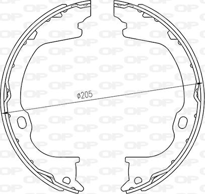 Open Parts BSA2263.00 - Комплект спирачна челюст vvparts.bg