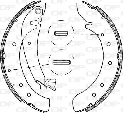 Open Parts BSA2202.00 - Комплект спирачна челюст vvparts.bg