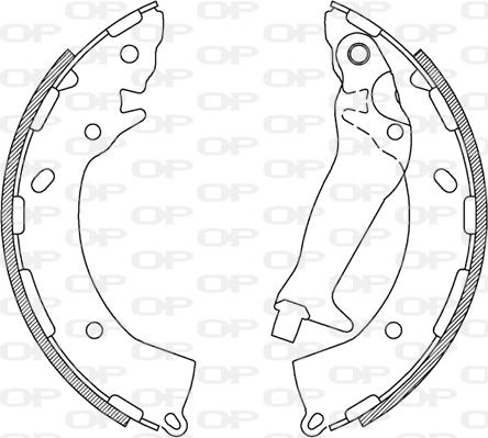 Open Parts BSA2234.00 - Комплект спирачна челюст vvparts.bg