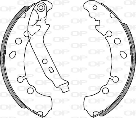 Open Parts BSA2230.00 - Комплект спирачна челюст vvparts.bg