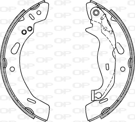 Open Parts BSA2231.00 - Комплект спирачна челюст vvparts.bg