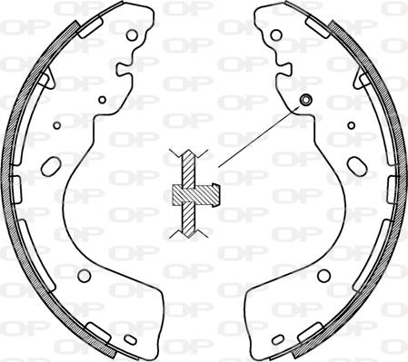 Open Parts BSA2233.00 - Комплект спирачна челюст vvparts.bg