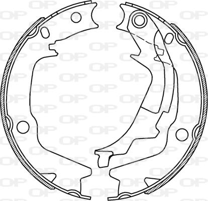 Open Parts BSA2232.00 - Комплект спирачна челюст vvparts.bg