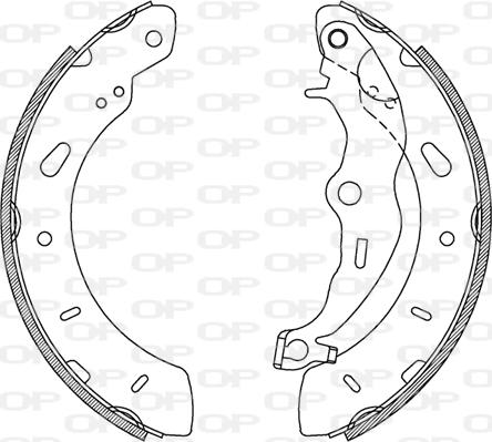 Open Parts BSA2237.00 - Комплект спирачна челюст vvparts.bg