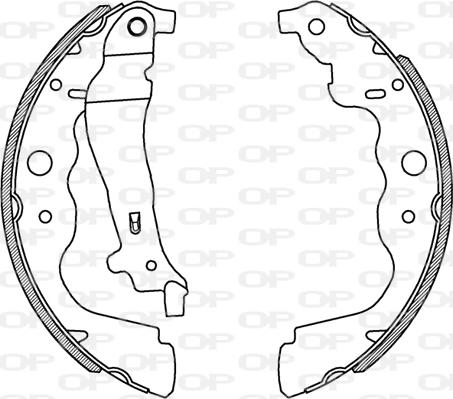 Open Parts BSA2229.00 - Комплект спирачна челюст vvparts.bg