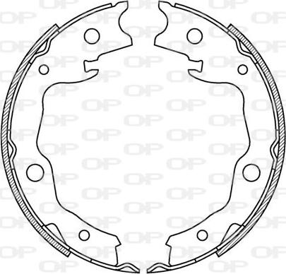 Open Parts BSA2223.00 - Комплект спирачна челюст vvparts.bg