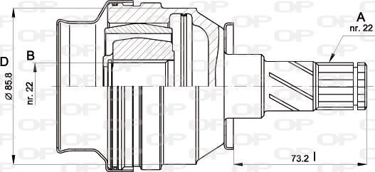 Open Parts CVJ5407.20 - Каре комплект, полуоска vvparts.bg