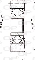 Open Parts CVJ5412.20 - Каре комплект, полуоска vvparts.bg