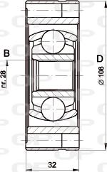 Open Parts CVJ5422.20 - Каре комплект, полуоска vvparts.bg