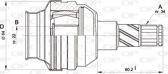 Open Parts CVJ5427.20 - Каре комплект, полуоска vvparts.bg