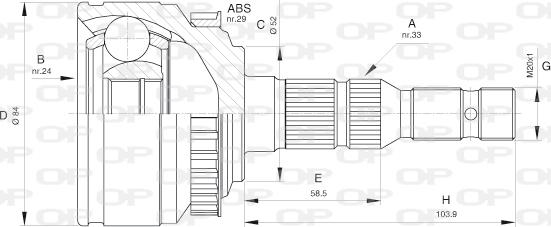 Open Parts CVJ5527.10 - Каре комплект, полуоска vvparts.bg