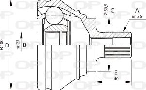 Open Parts CVJ5699.10 - Каре комплект, полуоска vvparts.bg