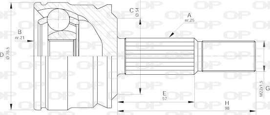 Open Parts CVJ5642.10 - Каре комплект, полуоска vvparts.bg