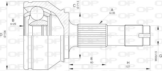 Open Parts CVJ5658.10 - Каре комплект, полуоска vvparts.bg
