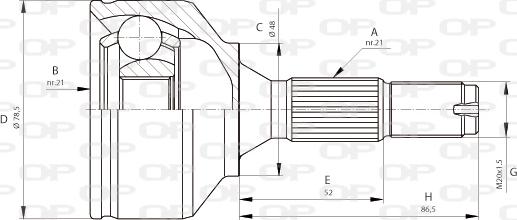 Open Parts CVJ5685.10 - Каре комплект, полуоска vvparts.bg