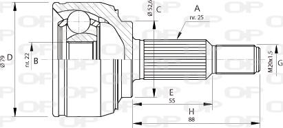 Open Parts CVJ5688.10 - Каре комплект, полуоска vvparts.bg