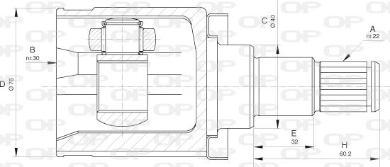 Open Parts CVJ5634.20 - Каре комплект, полуоска vvparts.bg