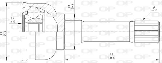 Open Parts CVJ5631.10 - Каре комплект, полуоска vvparts.bg