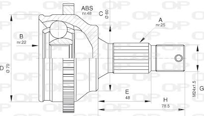 Open Parts CVJ5626.10 - Каре комплект, полуоска vvparts.bg