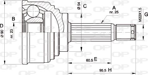 Open Parts CVJ5147.10 - Каре комплект, полуоска vvparts.bg