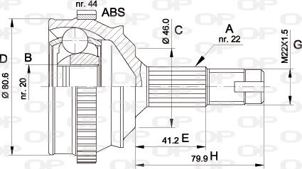 Open Parts CVJ5105.10 - Каре комплект, полуоска vvparts.bg