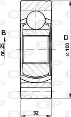 Open Parts CVJ5399.20 - Каре комплект, полуоска vvparts.bg