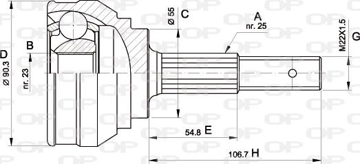 Open Parts CVJ5242.10 - Каре комплект, полуоска vvparts.bg