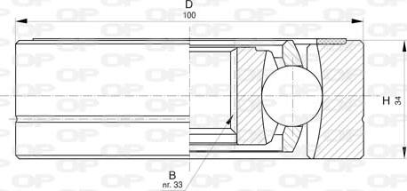 Open Parts CVJ5796.20 - Каре комплект, полуоска vvparts.bg