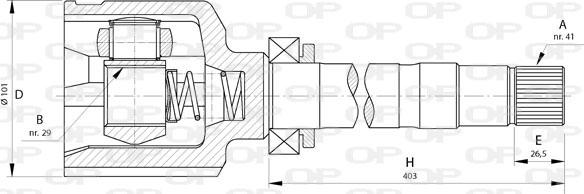 Open Parts CVJ5724.20 - Каре комплект, полуоска vvparts.bg