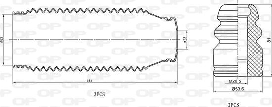 Open Parts DCK5091.04 - Прахозащитен комплект, амортисьор vvparts.bg