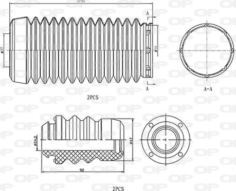 Open Parts DCK5046.04 - Прахозащитен комплект, амортисьор vvparts.bg
