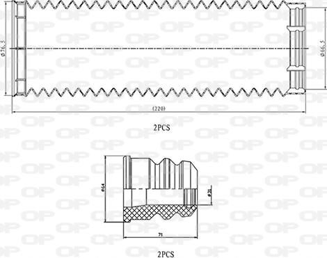 Open Parts DCK5047.04 - Прахозащитен комплект, амортисьор vvparts.bg