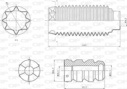 Open Parts DCK5060.04 - Прахозащитен комплект, амортисьор vvparts.bg