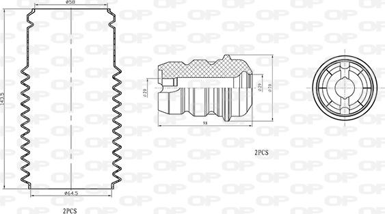 Open Parts DCK5068.04 - Прахозащитен комплект, амортисьор vvparts.bg