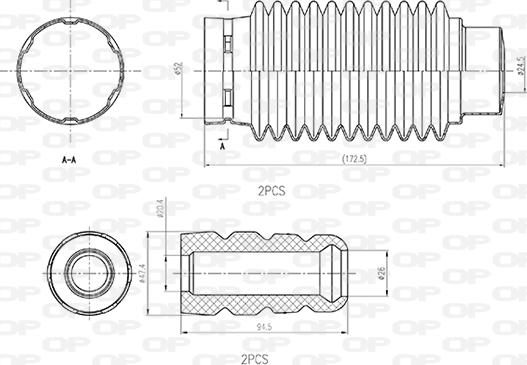 Open Parts DCK5006.04 - Прахозащитен комплект, амортисьор vvparts.bg