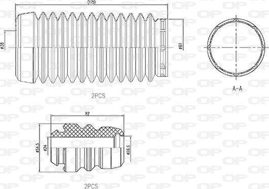 Open Parts DCK5010.04 - Прахозащитен комплект, амортисьор vvparts.bg
