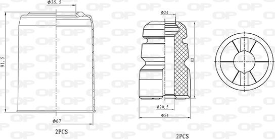 Open Parts DCK5084.04 - Прахозащитен комплект, амортисьор vvparts.bg