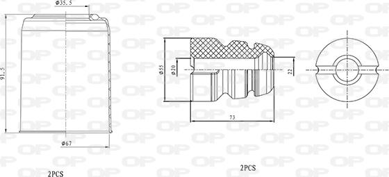 Open Parts DCK5083.04 - Прахозащитен комплект, амортисьор vvparts.bg