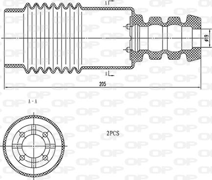 Open Parts DCK5109.02 - Ударен тампон, окачване (ресьори) vvparts.bg