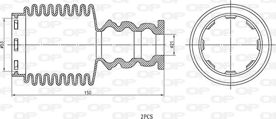 Open Parts DCK5108.02 - Ударен тампон, окачване (ресьори) vvparts.bg