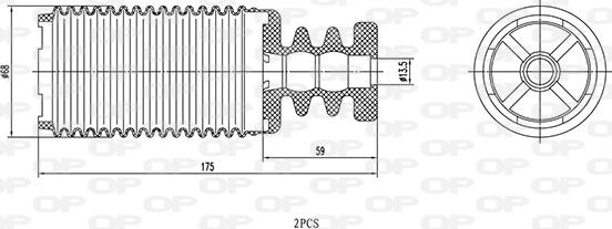 Open Parts DCK5103.02 - Ударен тампон, окачване (ресьори) vvparts.bg