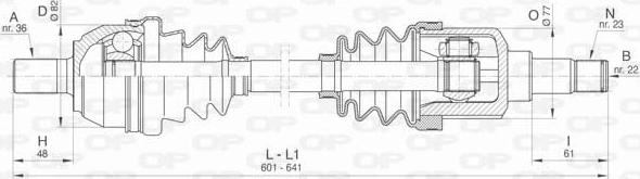 Open Parts DRS6449.00 - Полуоска vvparts.bg