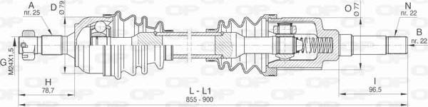 Open Parts DRS6459.00 - Полуоска vvparts.bg