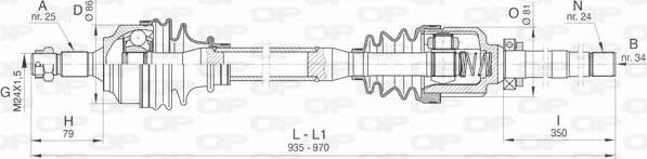 Open Parts DRS6456.00 - Полуоска vvparts.bg